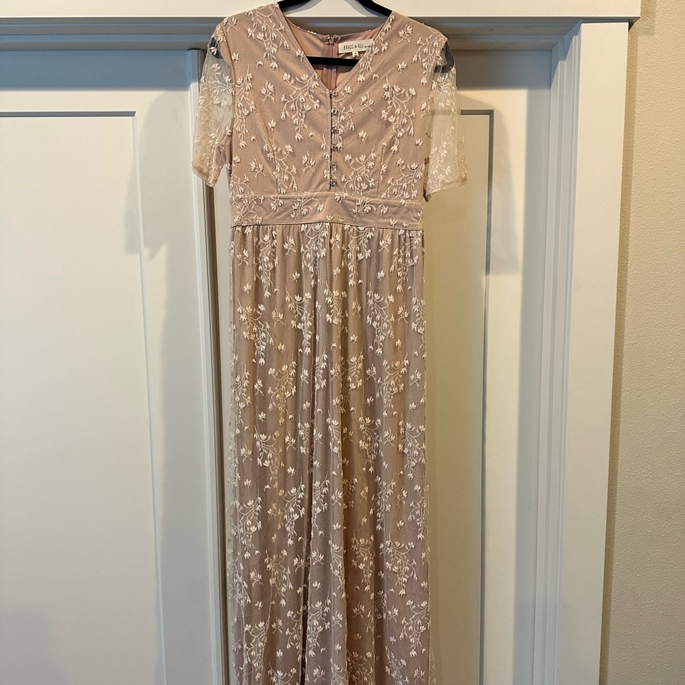 Brass and Roe blush pink dress size S